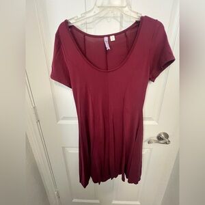 Elegant Burgundy Women's Dress - size M